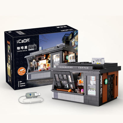 CADA C66005 Coffee Shop 768PCS Building Blocks Cafe DIY Bricks Toys USB Lights Included  from China Delivery.