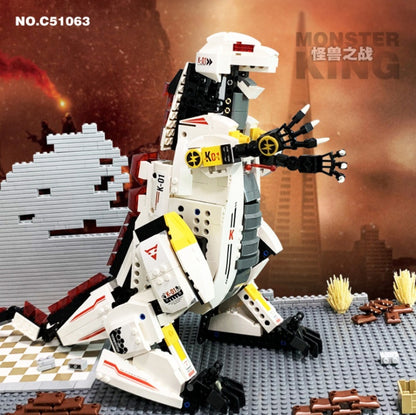 CADA 51063 King Dinosaur Remote Control Small Particles Children Assembled Building Block Toy Technology From China