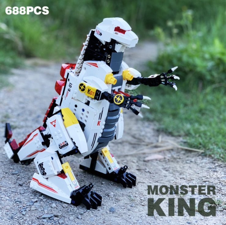 CADA 51063 King Dinosaur Remote Control Small Particles Children Assembled Building Block Toy Technology From China