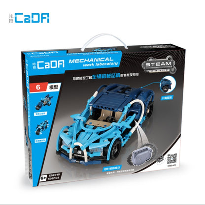 CADA C52015 6 in 1 Bugatti Model Racing Car Assembly Sports Car Building Blocks Boy Car Toy From China