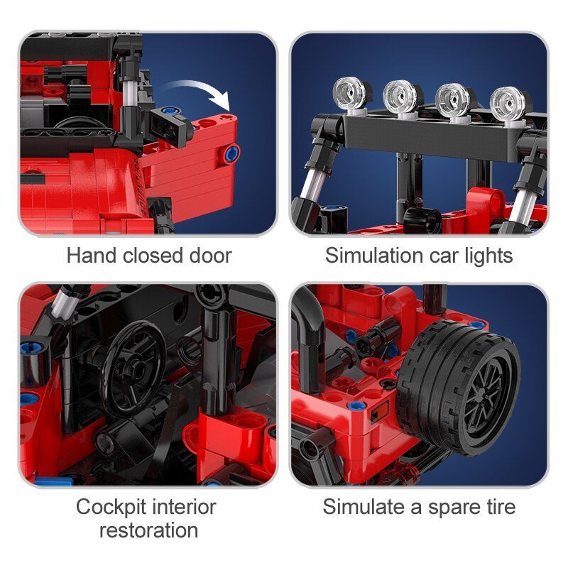 CADA C52027 MOC Technical 1:18 Adventure Off-Roader model building blocks 317pcs without Motor toys ship from China.