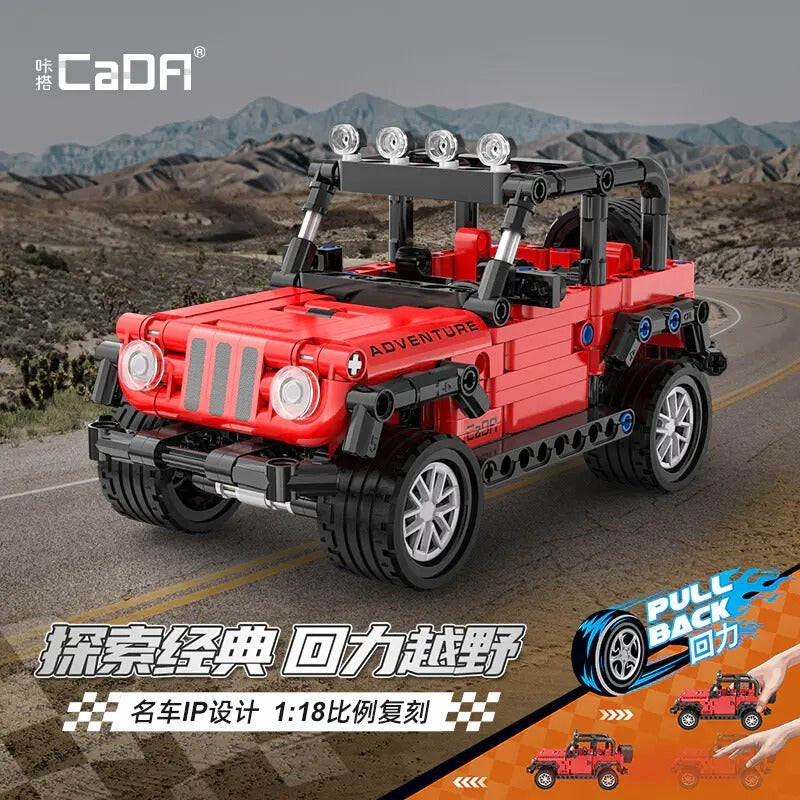 CADA C52027 MOC Technical 1:18 Adventure Off-Roader model building blocks 317pcs without Motor toys ship from China.