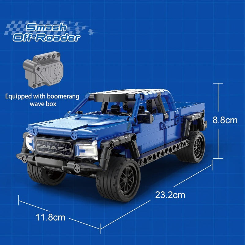 CADA C52029 MOC Technical Car Model 1:18 Buiding Blocks 390pcs Smash Off-Roader without Motor toys ship from China.