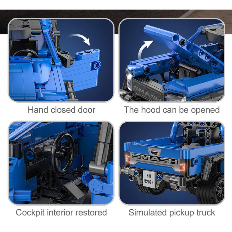 CADA C52029 MOC Technical Car Model 1:18 Buiding Blocks 390pcs Smash Off-Roader without Motor toys ship from China.