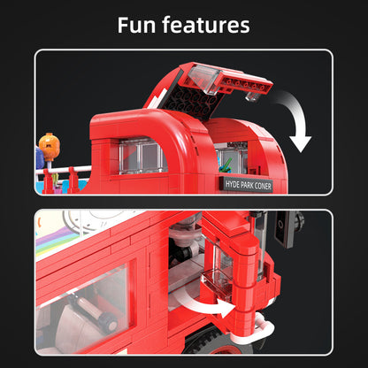 CADA C59008 Moc London Retro Tour Buses Building Blocks Static Version with USB Light 1770pcs Bricks Toys From China Delivery.