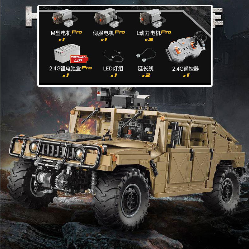 CADA C61036 High-Tech Series HUMVEE Building Blocks 3935pcs Bricks Toys Model With Motor Ship From Europe 3-7 Days Delivery