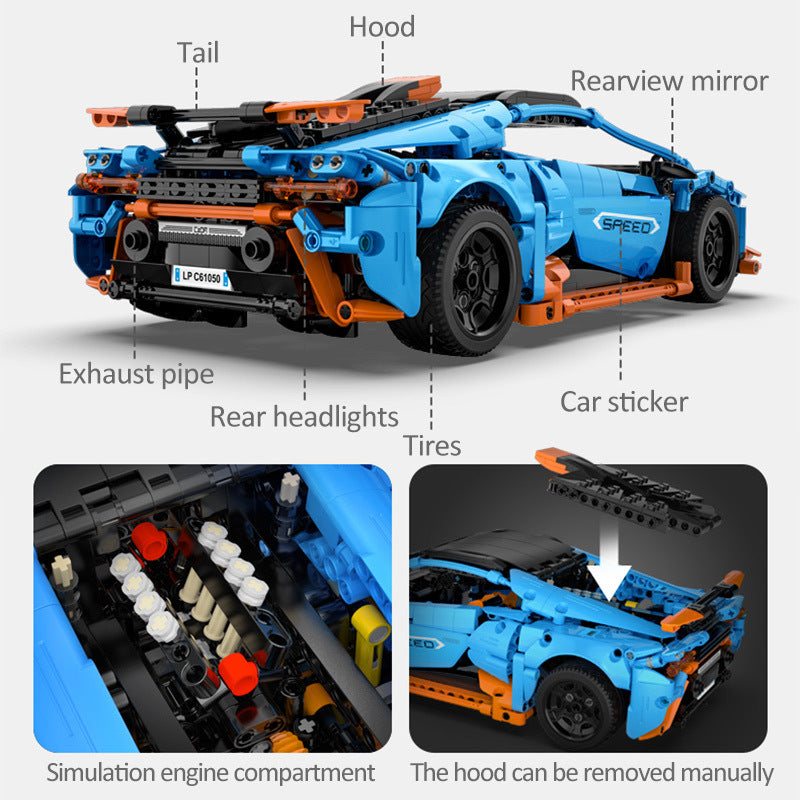 CADA C61050 Technic 'Lamborghini' Speed Cowboy 1:12 Building Blocks Model 1120pcs Toys For Gift ship from China