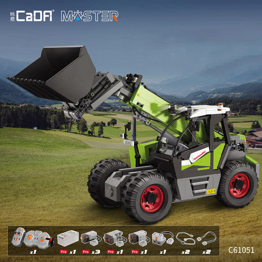 CADA C61051 MOC Technic Multi-function Loader 1:17 Building Blocks Remote Control 1469PCS Bricks Toys From China.