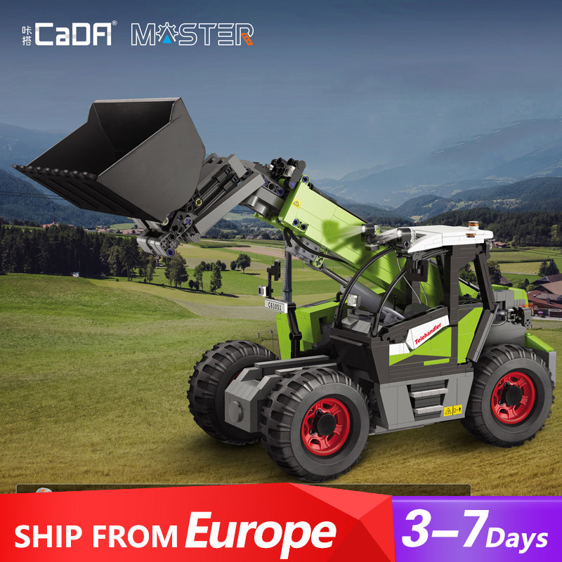 CADA C61051 MOC Technic Multi-function Loader 1:17 Building Blocks Remote Control 1469PCS Bricks Toys From Europe 3-7 Days Delivery