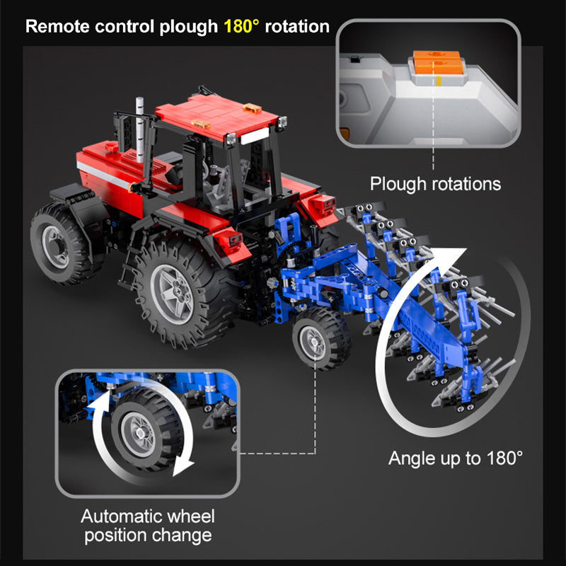 CADA C61052W Technical Farm Tractor 1:17 Remote Control Model Building Blocks 1675pcs From Europe 3-7 Days Delivery