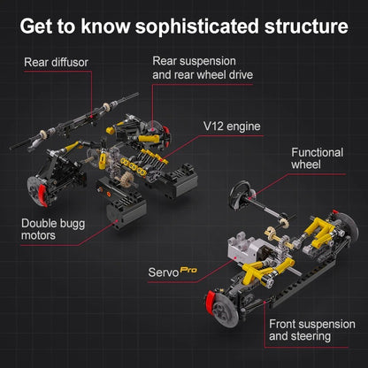 CADA C61053 Moc Technical 1:8 Gumpert Apollo IE Super Car Model Building Blocks With Motor 4449pcs bricks Ship From Europe 3-7 Days Delivery