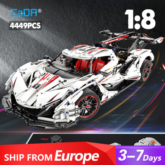 CADA C61053 Moc Technical 1:8 Gumpert Apollo IE Super Car Model Building Blocks With Motor 4449pcs bricks Ship From Europe 3-7 Days Delivery