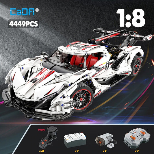 CADA C61053 Moc Technical 1:8 Gumpert Apollo IE Super Car Model Building Blocks with Motor 4449pcs bricks ship from China.