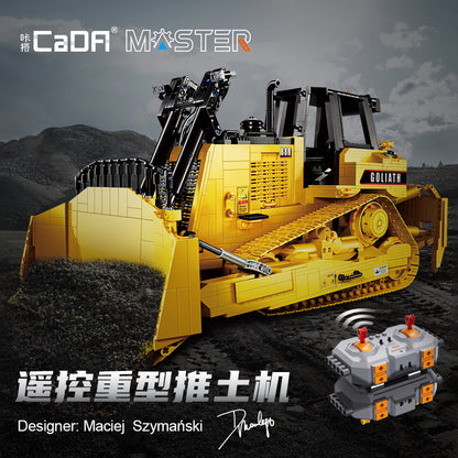 CADA C61056 MOC Technical Heavy Bulldozer Car Model 2826pcs Building Blocks Toys with Motor Ship From China