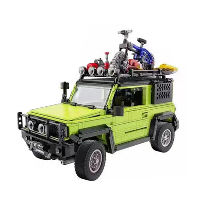 CADA C62001 Moc Technic Green "Suzuki" Jimmy Car Building Blocks with Motor 1803pcs 1:12 Bricks Toys Ship From China.