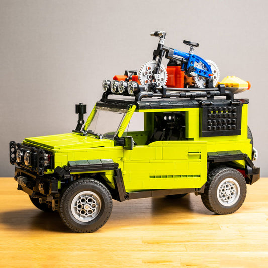 CADA C62001 Moc Technic Green "Suzuki" Jimmy Car Building Blocks with Motor 1803pcs 1:12 Bricks Toys Ship From China.