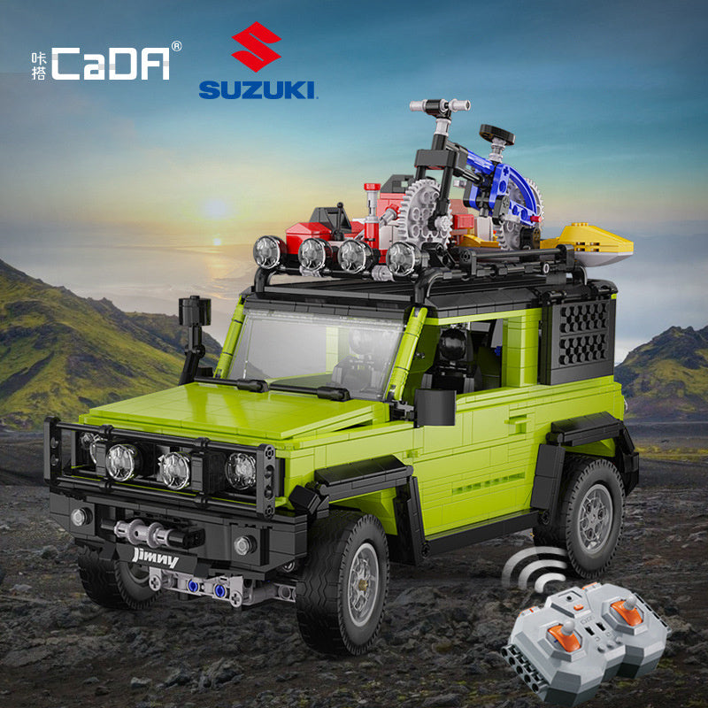 CADA C62001 Moc Technic Green "Suzuki" Jimmy Car Building Blocks with Motor 1803pcs 1:12 Bricks Toys Ship From China.