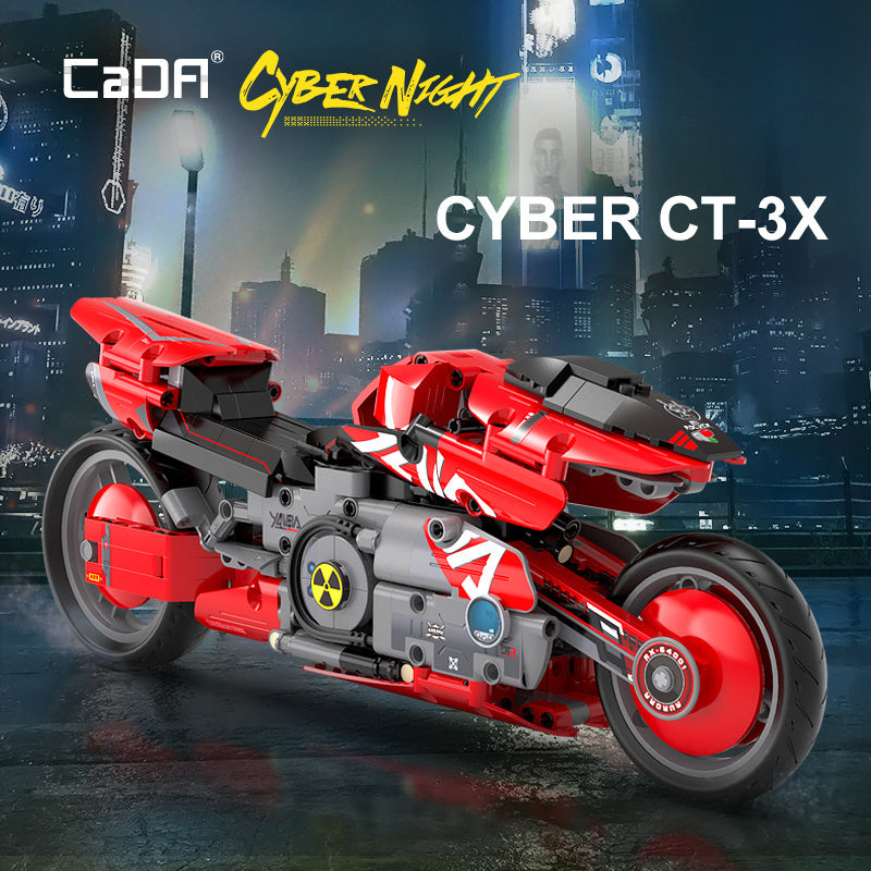 CADA C64001W Cyber Nigh Cyber CT-3X Technic Motorcycle Model Building blocks 451pcs bricks ship from China.