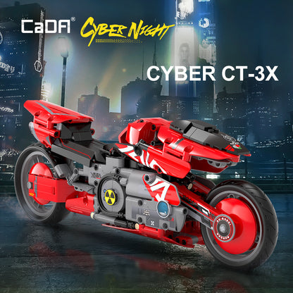 CADA C64001W Cyber Nigh Cyber CT-3X Technic Motorcycle Model Building blocks 451pcs bricks ship from China.