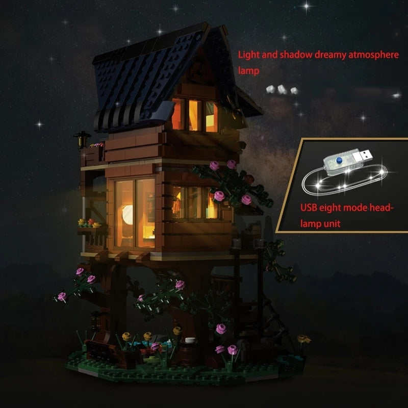 CADA C66004 MOC Street View 4 seasons Tree House building blocks 1155pcs gift from China.