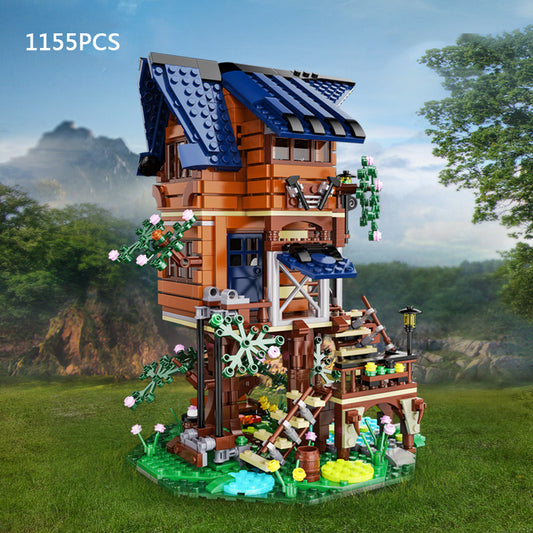 CADA C66004 MOC Street View 4 seasons Tree House building blocks 1155pcs gift from China.