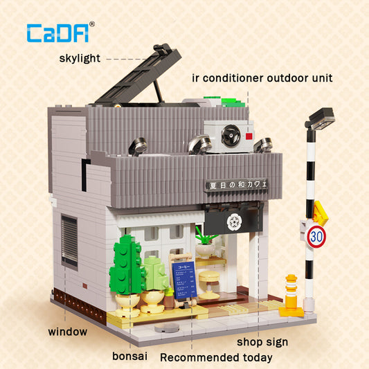 CADA C66007 Moc City House Summer Breeze Coffee Shop Building Blocks 1108pcs Bricks Toys Ship From China.