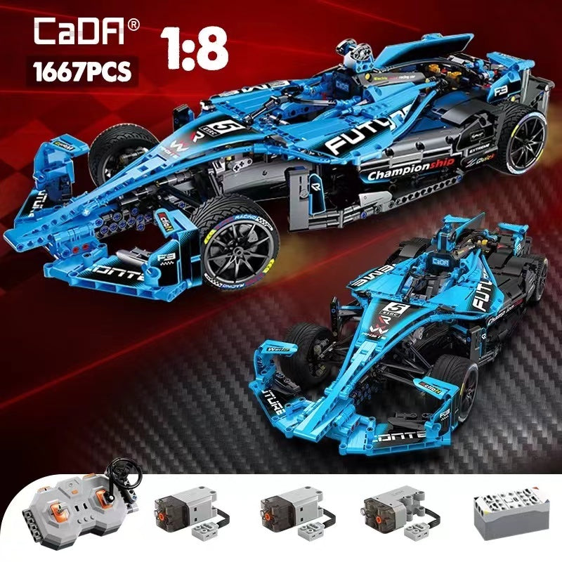 CADA C64004 1667PCS 1:8 Formula  Racing Car Building Blocks Remote Control From Europe 3-7 Days Delivery.
