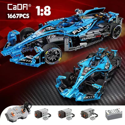 CADA C64004 1667PCS 1:8 Formula  Racing Car Building Blocks Remote Control From Europe 3-7 Days Delivery.