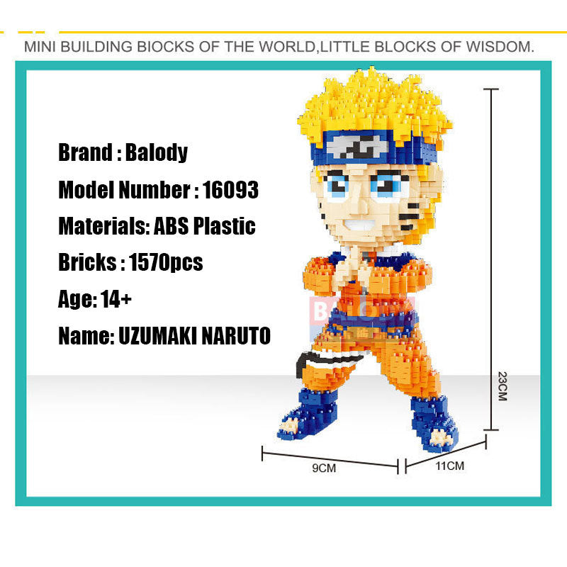 【Clearance Stock】Balody 16093/16094 Hatake Kakashi UZUMAKI NARUTO Cartoon Model Sets Building Blocks 1670pcs/1570pcs Toys （no tax)