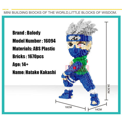 【Clearance Stock】Balody 16093/16094 Hatake Kakashi UZUMAKI NARUTO Cartoon Model Sets Building Blocks 1670pcs/1570pcs Toys （no tax)