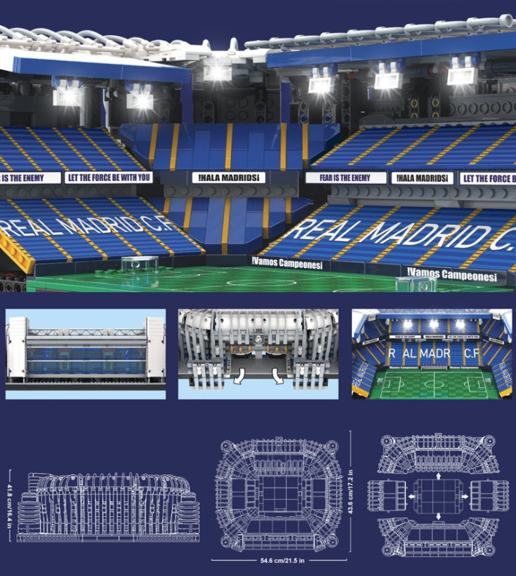 【Clearance Stock】KAIYU K86101 Royal Football Stadium Building Assembling Fan Collection Small Particle Building Block Toy Decoration From China