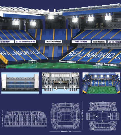 【Clearance Stock】KAIYU K86101 Royal Football Stadium Building Assembling Fan Collection Small Particle Building Block Toy Decoration From China