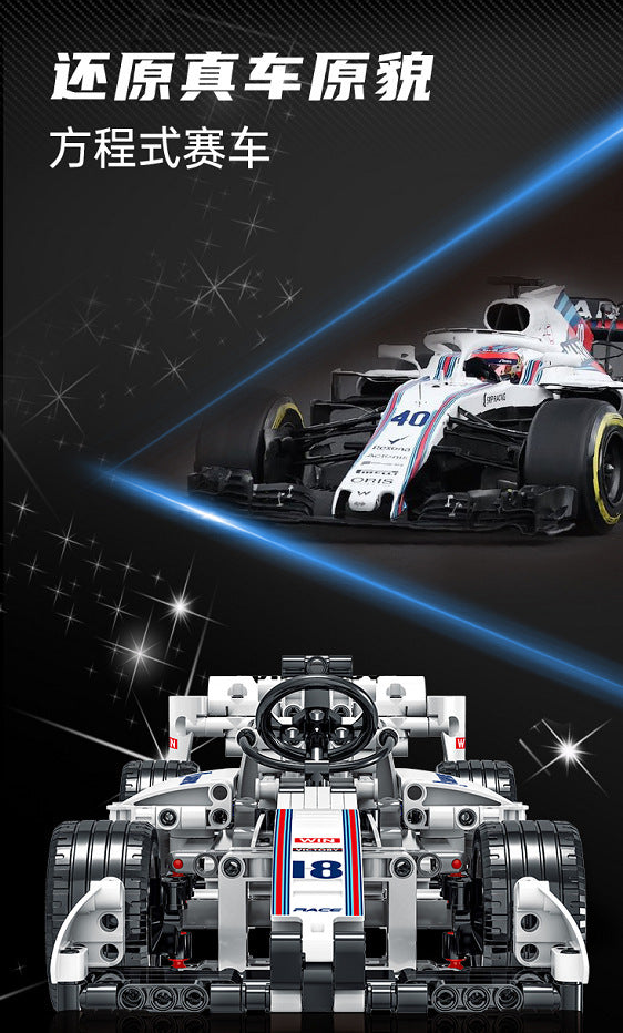【Clearance Stock】MORKMODEL 025001 Technic Remote Control F1 racing white Williams One-piece base Building block model 640pcs From China