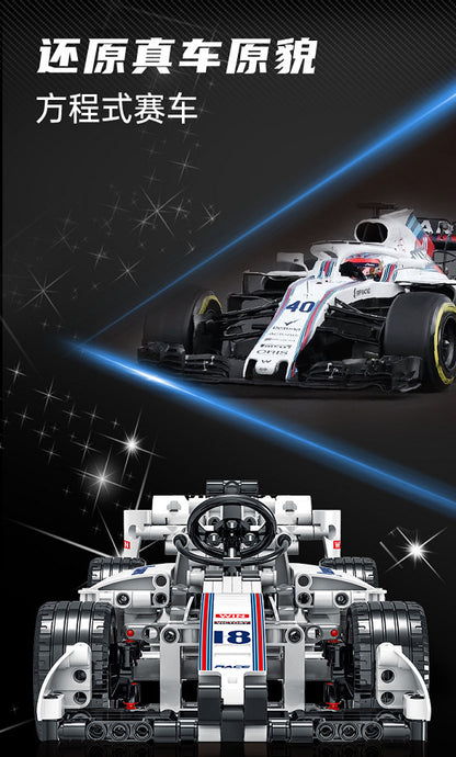 【Clearance Stock】MORKMODEL 025001 Technic Remote Control F1 racing white Williams One-piece base Building block model 640pcs From China