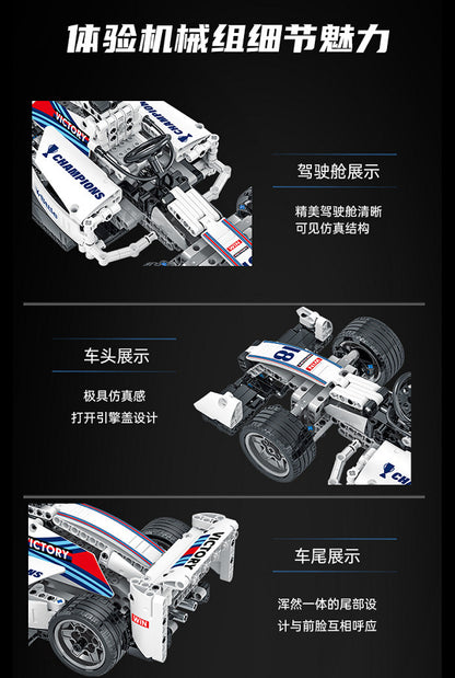 【Clearance Stock】MORKMODEL 025001 Technic Remote Control F1 racing white Williams One-piece base Building block model 640pcs From China