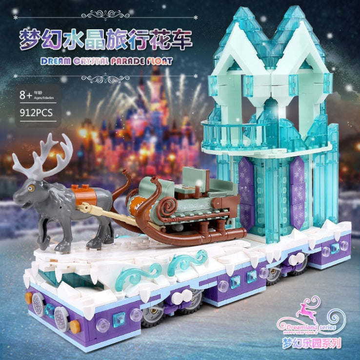 MOULDKING 11002 Street View Creator Series Dream Crystal Parade Float Model Building Blocks 901pcs Bricks Children Toys Ship From China