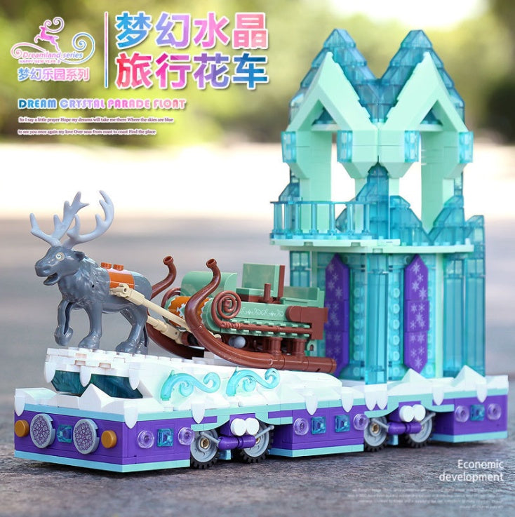 MOULDKING 11002 Street View Creator Series Dream Crystal Parade Float Model Building Blocks 901pcs Bricks Children Toys Ship From China