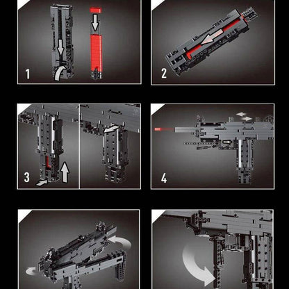 【Clearance Stock】Mould King 14006 Technic Series Military Mini Uzi Ship From China