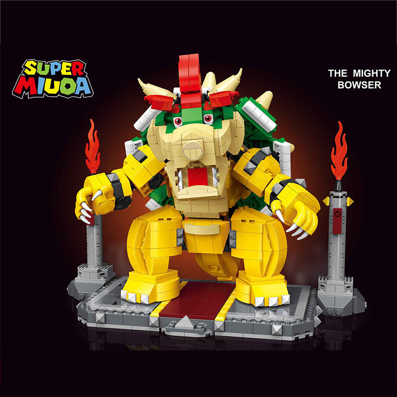 Custom 99068 Movie &amp; Game Super Mario The Mighty Bowser Building Blocks 1300pcs Bricks Toys From China Delivery.
