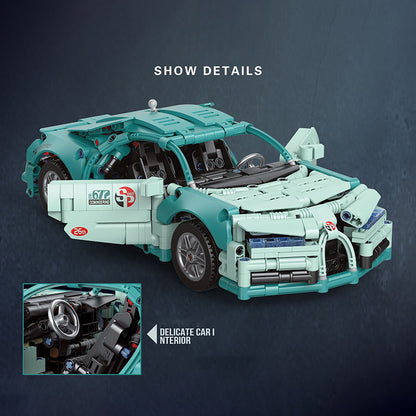 DECOOL 33023 Technic 1:14 Bugatti Pull-Back Vehicle Building Blocks 1034pcs Bricks Toys From China Delivery.
