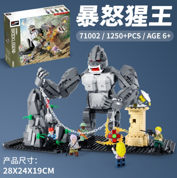 DECOOL 71002  1250pcs Wrathful Gorilla King bricks  For Gift ship from China