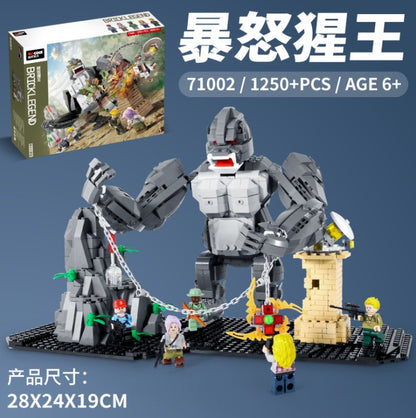 DECOOL 71002  1250pcs Wrathful Gorilla King bricks  For Gift ship from China