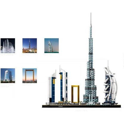 DILE 3131 Dubai Skyline City Building Blocks Compatible with LEGO 21052