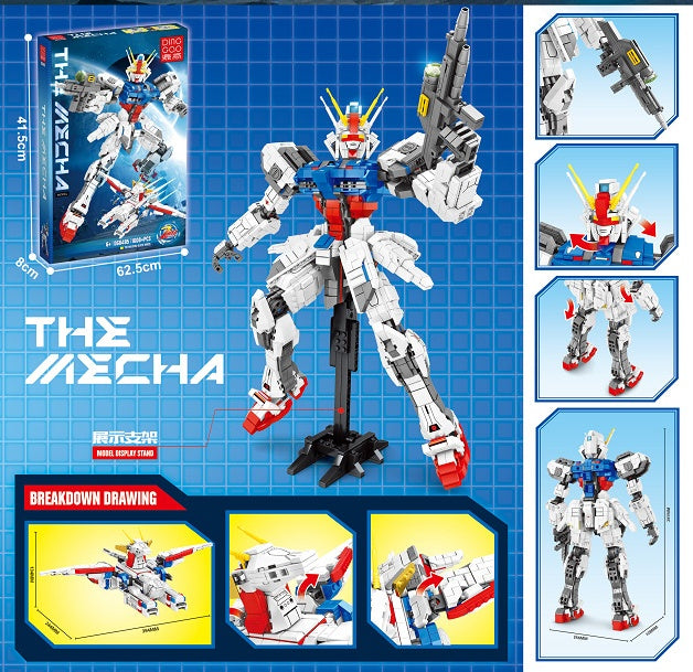 DINGGAO DG6495 DIY MOC Assault Gundam Mecha Deformation Warship Assembled Building Block Educational Toys Children Gifts From China