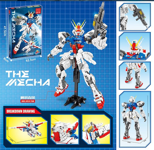DINGGAO DG6495 DIY MOC Assault Gundam Mecha Deformation Warship Assembled Building Block Educational Toys Children Gifts From China
