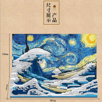 DK 3003 Idea The Great Wave off Kanagawa building blocks 1830pcs bricks Toys For Gift ship from China