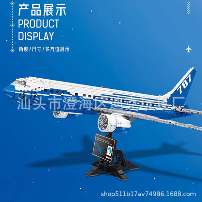 DK 80009 City series static version Boeing 787 Dreamliner airplane Building Block model 1353pcs From China