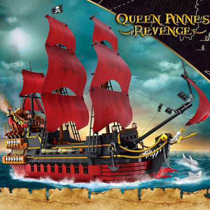 DK6002 Ideas Pirate Ship Queen Anne's Revenge Pirate Ship Caribbeans 3694pcs Building Blocks From Europe 3-7 Days Delivery