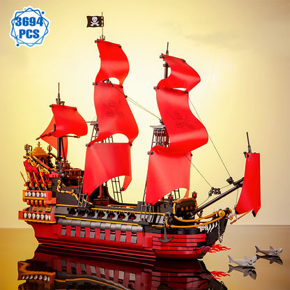 DK6002 Ideas Pirate Ship Queen Anne's Revenge Pirate Ship Caribbeans 3694pcs Building Blocks From Europe 3-7 Days Delivery