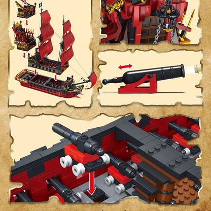 DK6002 Ideas Pirate Ship Queen Anne's Revenge Pirate Ship Caribbeans 3694pcs Building Blocks from China